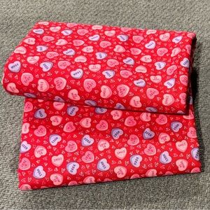 Message From The Heart Pink Valentine's Day Cotton 2 yard (FINAL PRICE)